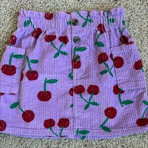 Corduroy Cherry Pull-On Skirt